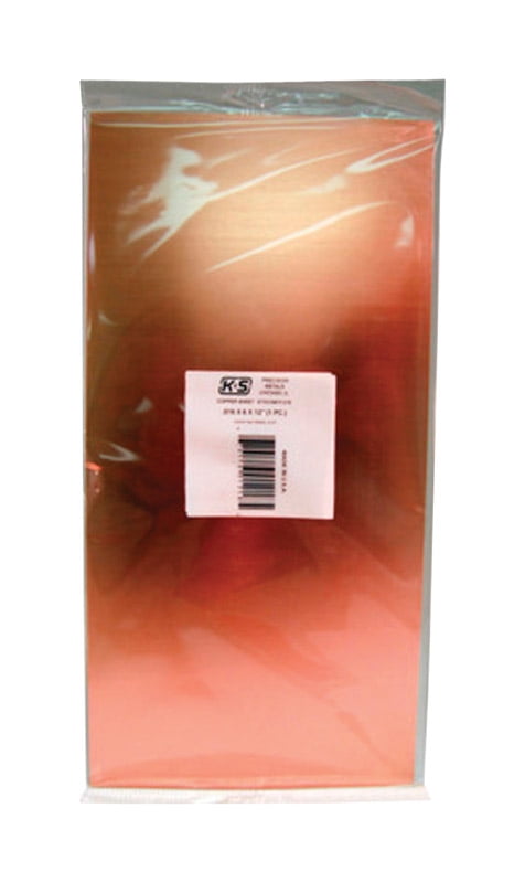 K&S Metal Sheets - Copper, 6" x 12", 0.025" Thick