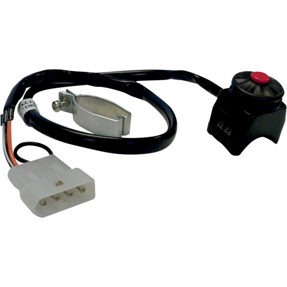 K&S Technologies KTM Style Electric Start Switch, OEM Replacement, 7/8" Handlebars, 4-Pin Plug, Black (12-0215)