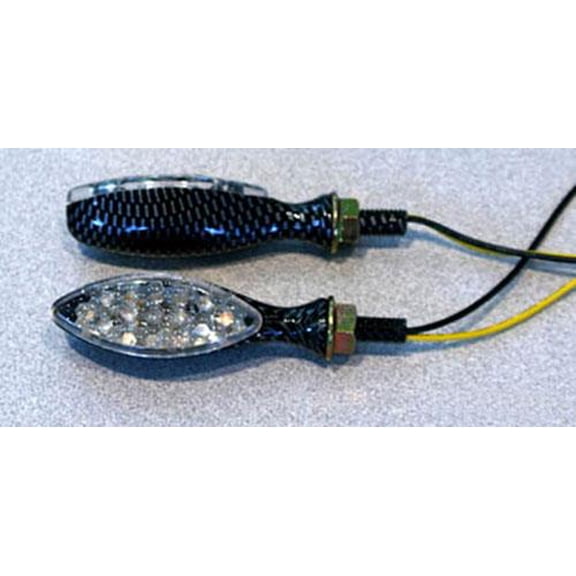 K&S Technologies 25-8911 LED Ultra fits Mini Stalk Marker Lights - Oval Carbon Body
