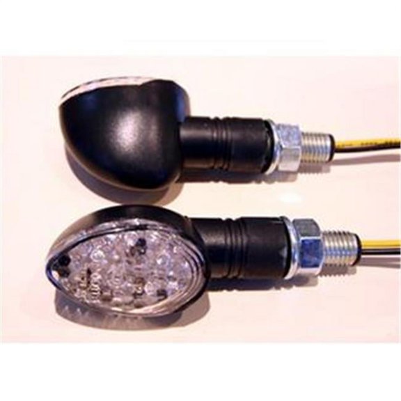 K&S Technologies 25-8931 15 LED Ultra Oval Long Stem Mini-Marker Lights, Carbon Fiber