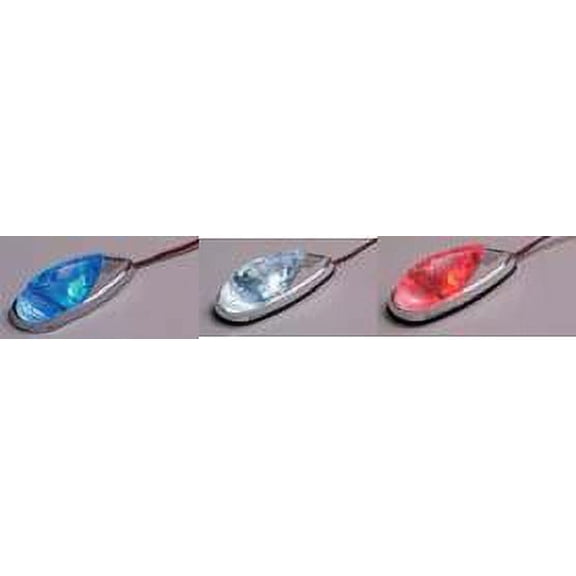 K&S Technologies 25-9501 LED Flush-Mount fits Mini Marker Lights - Adhesive - Chrome/Red LED
