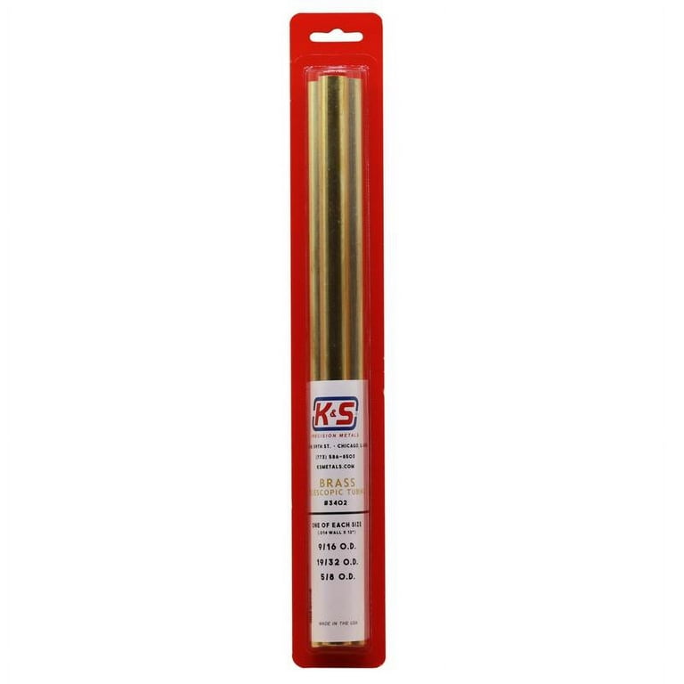 K&S 9/16 in. D X 12 in. L Round Brass Tube 1 pk K&S 9/16 in. D X 12 in. L Round Brass Tube 1 pk