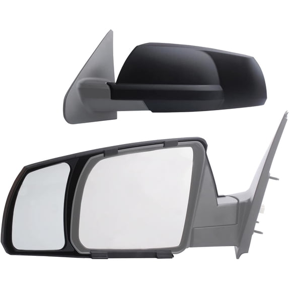 K SOURCE Snap & Zap 81300 Custom Fit Towing Mirror for 2007-2021 Tundra, 2008-2022 Sequoia, Patented