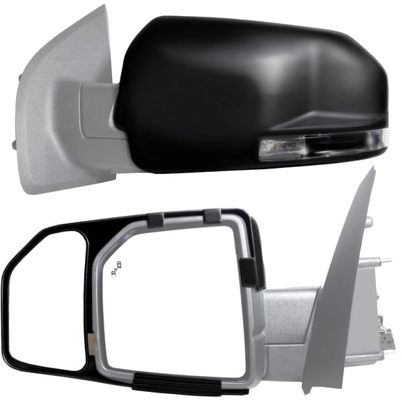 K SOURCE Snap & Zap 81850 Custom Fit Towing Mirror for 2015-2020 F150, Patented