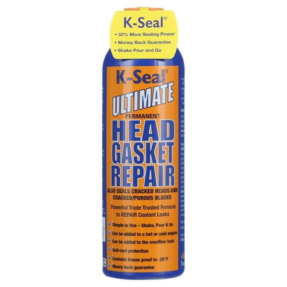 K-Seal Ultimate Head Gasket Repair, Stop Leak For Head Gaskets and Block Antifreeze & Coolant, Money Back Guarantee 16 oz Bottle