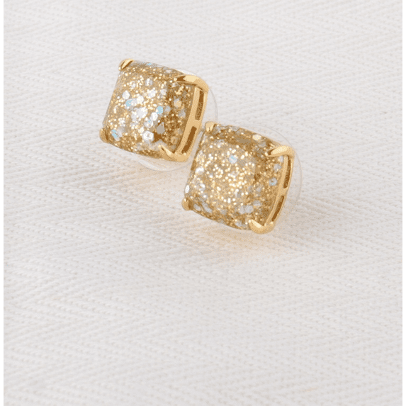 K Series Square Resin Crystal Small Color Sequin Stud Earrings, As a Gift for Valentine's Day, Mother's Day, and Birthday (kse0558)