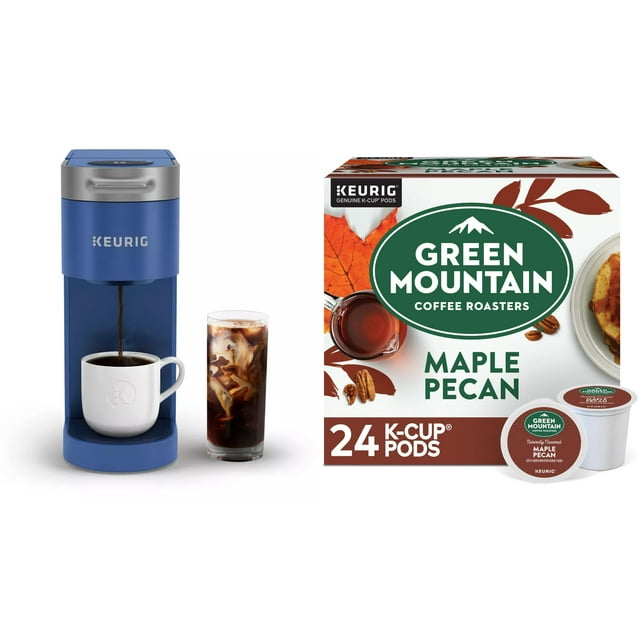 KSlim + ICED SingleServe Coffee Maker, Blue with 24 Iced Coffee KCup