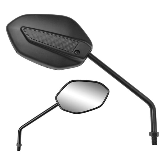 K Source 16030 - Left and Right Side Blacked Angled Black Mirror Set