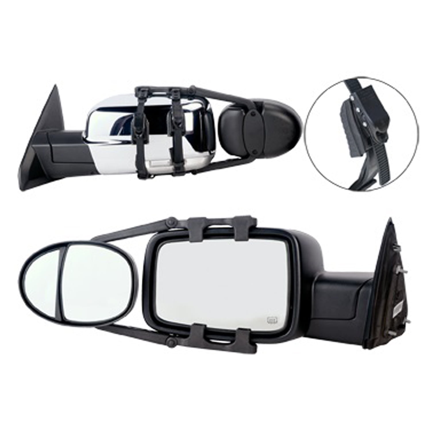 K Source 3990 Dual Lens Towing Mirror With Ratchet Mount System Pair 2008 Acura Rl 