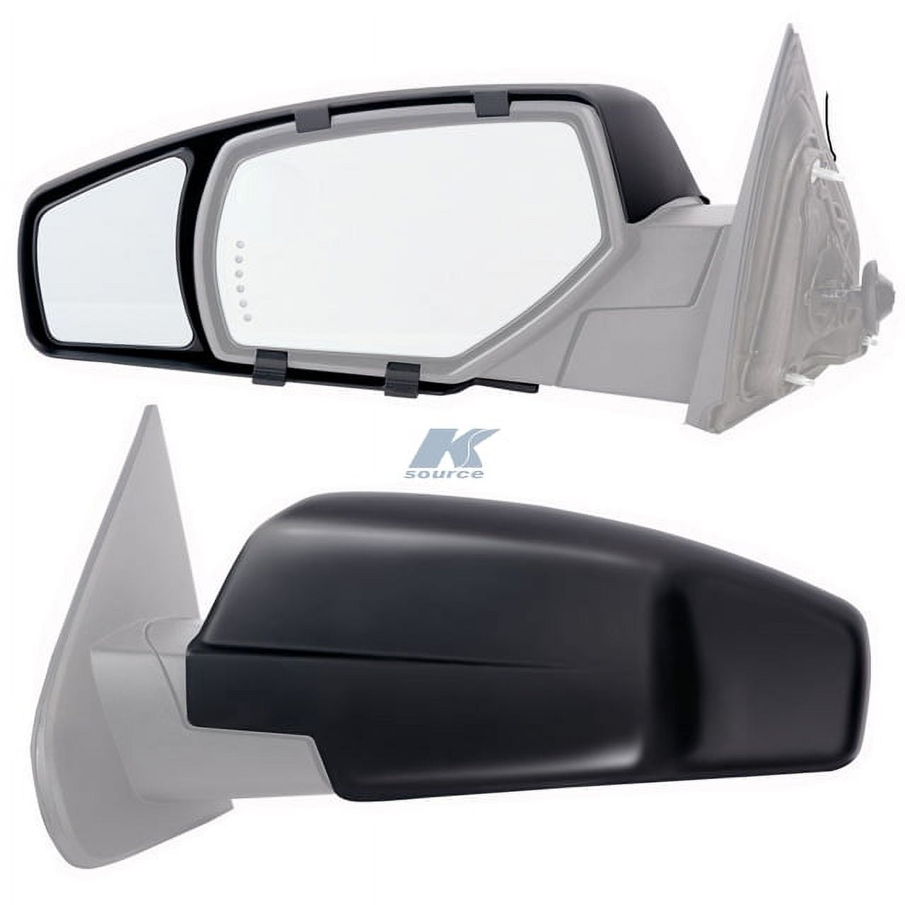 K-Source 80910 Snap-On Towing Mirrors For Chevy Silverado, GMC Sierra (14-18) Fits select: 2014-2019 CHEVROLET SILVERADO, 2019 CHEVROLET SILVERADO LD