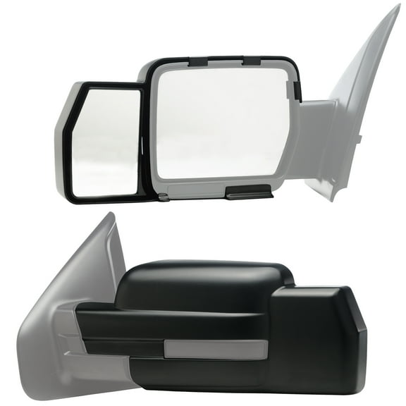 K Source K-Source 81810 Snap-On Towing Mirrors For Ford F150 (09-14), Black