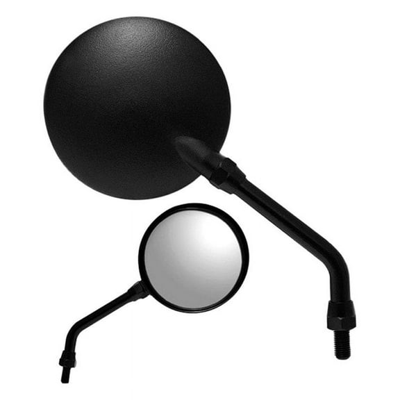 K Source 941036 - 3-7/8" Retro Flat Foldaway Left Side Round Black Mirror