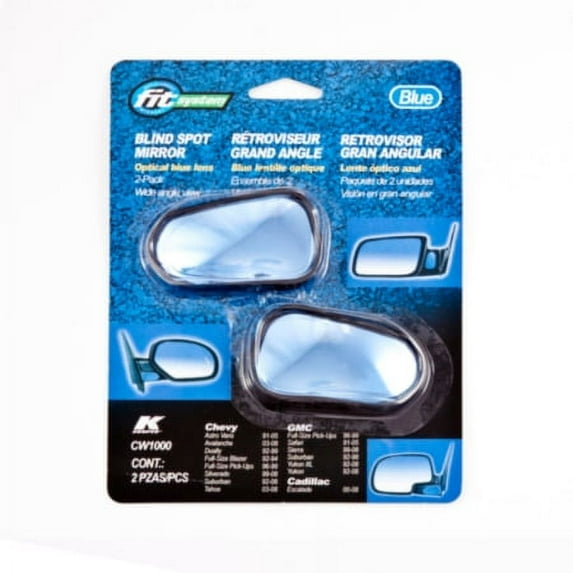 K Source Chevy Custom Spot Mirror, 91 - 07, Pair LH & RH, Optical Blue Lens