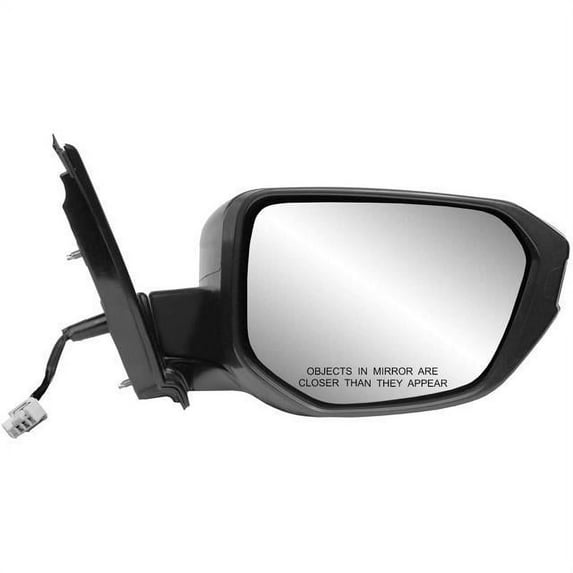 K-Source Passenger Side Mirror for HONDA Civic Coupe (16-20), Civic Sedan (17-20) US Built, (textured black w/PTM cover, foldaway), w/o turn signal, w/o camera, R, P 63627H
