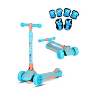 K-Speed 3 Wheels Kick Scooter for Kids and Toddlers Girls & Boys, Adjustable Height, Learn to Steer with Extra-Wide PU LED Flashing Wheels for Children from 2 to 8 Year-Old