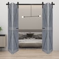 thumbnail image 1 of K Style 60 in. x 84 in.(15in x 84in x 4Panels) Dark Gray finished Solid Wood Bi-Fold Barn Door with Two 3.3ft Hardware Tracks -Assembly Needed, 1 of 1