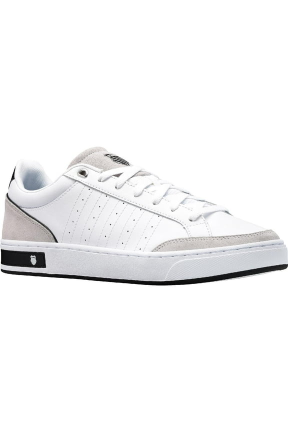 Court Block Men's Leather Mixed Media Perforated Lifestyle Sneakers