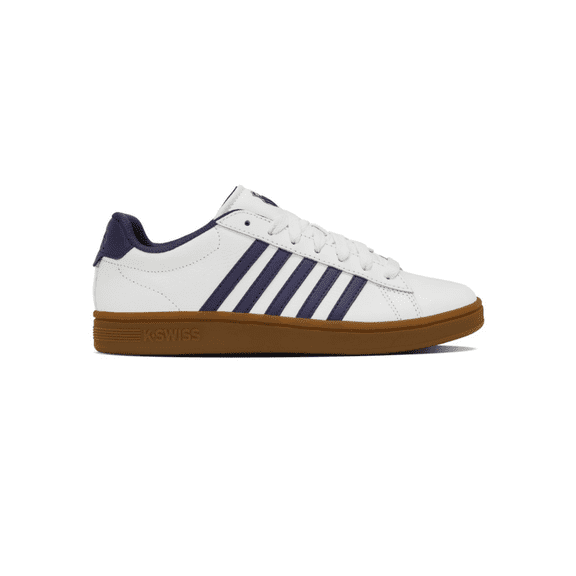 K-Swiss Court Tiebreak II Men’s Bright White Naval Academy Gum Leather Tennis Shoes
