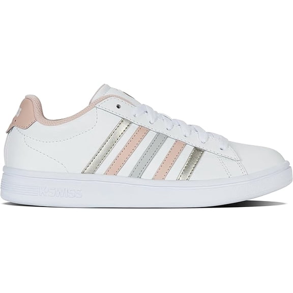 K-Swiss Women's Court Tiebreak II White / Cameo Rose / White Sneaker