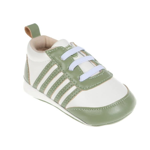 K-Swiss Infant Boys Crib Shoe Soft Bottom Baby Shoes - Sneakers and First Walking Shoes for Babies, Green, 4
