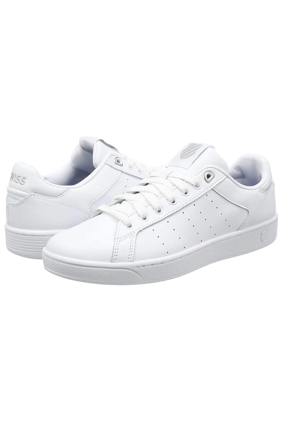 K-Swiss Men's Clean Court White Gray 05353-131 Fashion Sneaker
