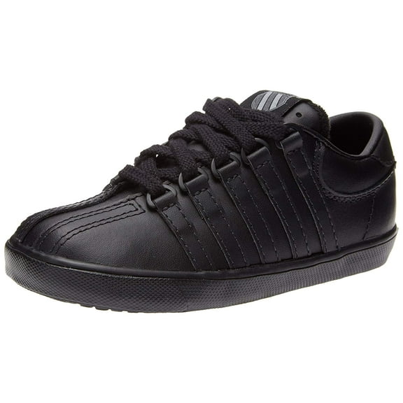 K-Swiss Shoes Classic Leather Infant Toddler Girls/Boys Black Sneakers