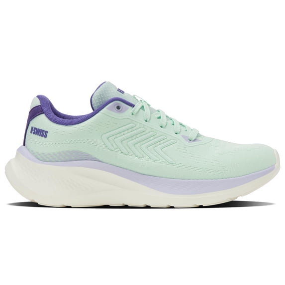 K-Swiss Women Selby Trainer - Lightweight Soft Cushion Athletic Shoe for Running/Light Workouts, Aqua Glass/Lilac/Purple Opulence 7