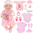thumbnail image 1 of K.T. Fancy 14 Inch Baby Doll with Clothes and Accessories Set, 12 Pcs Baby Doll Clothes and Accessories include Doll Clothes, Soft Doll Shoes and Socks, Baby Doll Playset for Toddlers 3 Ages and Up, 1 of 6