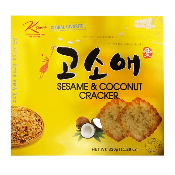 K-TOWN Sesame Coconut Cracker Big Size 11.29oz(320g)
