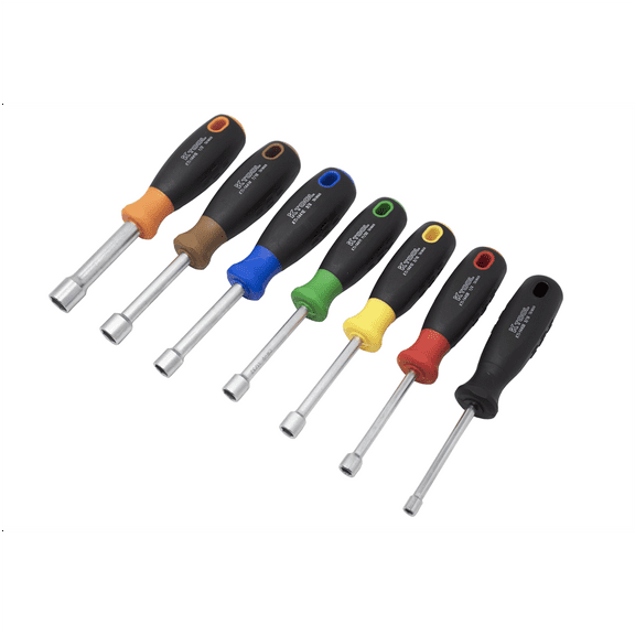K-Tool 14400 7pc Professional Series Fractional Nut Driver Set Color Coded
