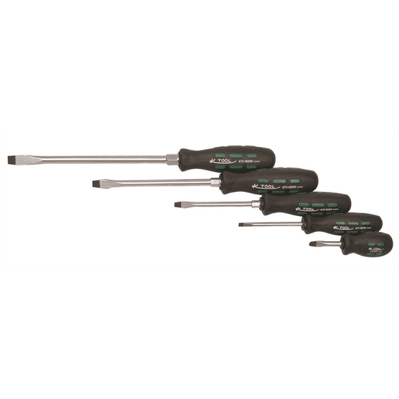 K-Tool 16001 5-pc Ultimate Professional Quality Slotted Screwdriver Set