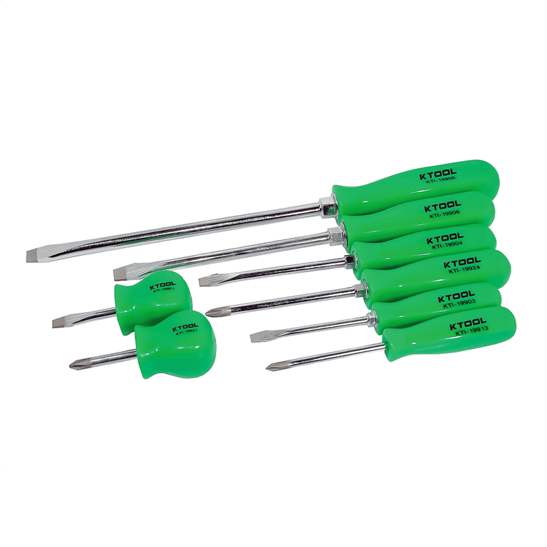 【貴重】葡90s BLOCKLAMP Harri Koskinen ポルトガル製 K-Tool 19900 8-pc Screwdriver Set with Green Square Handles