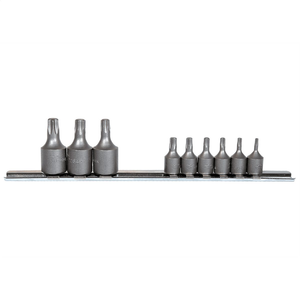 K-Tool 22800 9-pc Internal Torq Socket Set, Carded on Socket Rail ...