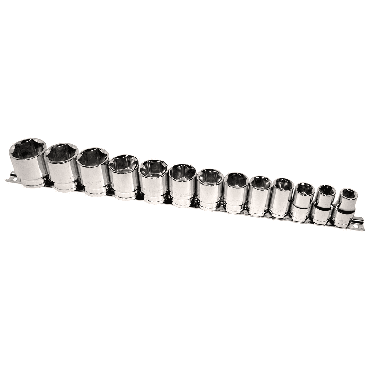 K-Tool 23110 13pc 1/2" Drive 6pt Fractional SAE Shallow/ Short Socket ...