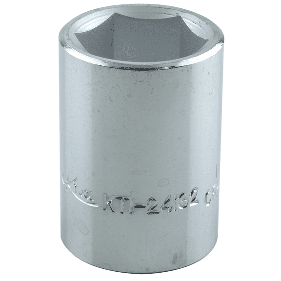 K-Tool 24132 1" x 3/4" Drive 6pt Fractional SAE Chrome Standard Socket