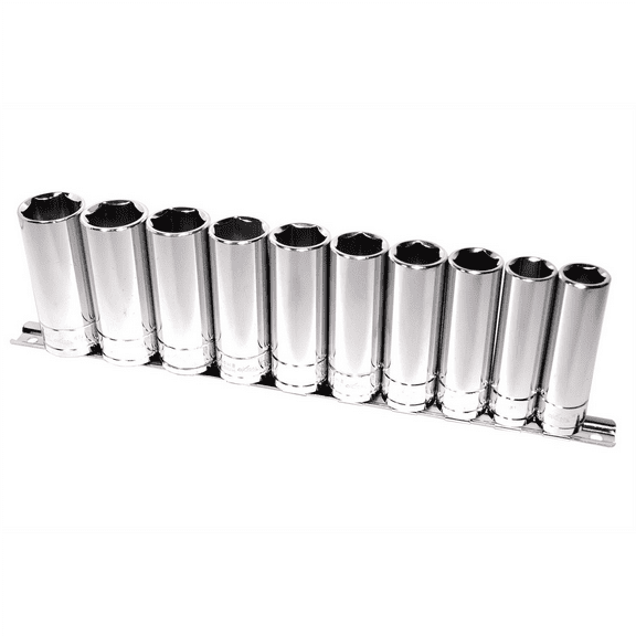 K-Tool 28200 10-pc 1/2" Drive 6-Point Metric Deep Socket Set