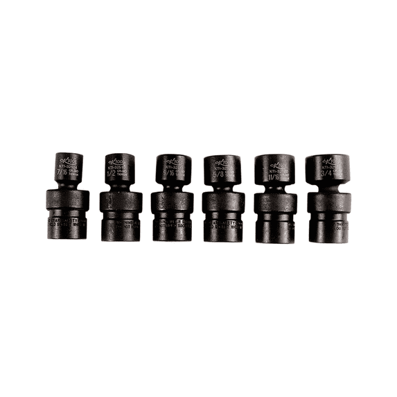 K-Tool 32500 6-pc 3/8" Drive Fractional Flex Impact Short Socket Set