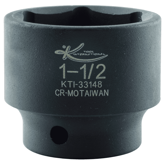 K-Tool 33148 1-1/2 x 1/2" Drive 6pt Fractional SAE Short Impact Socket