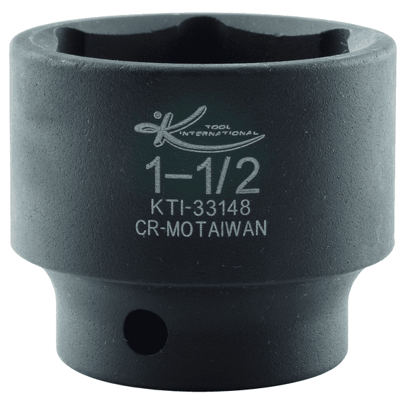 K-Tool 33148 1-1/2 x 1/2" Drive 6pt Fractional SAE Short Impact Socket