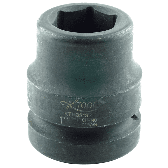 K-Tool 35132 1 x 1" Drive 6-Point Fractional SAE Short Impact Socket (EA)