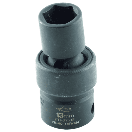 K-Tool 37513 13mm x 3/8" Drive 6pt Metric Short Impact Flex Socket
