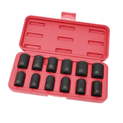 K-Tool 38100 12-pc 1/2 Drive Metric Impact Short Socket Set
