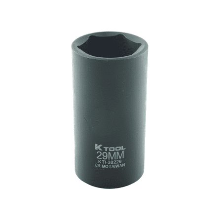 K-Tool 38229 29mm x 1/2" Drive 6-Point Metric Impact Socket
