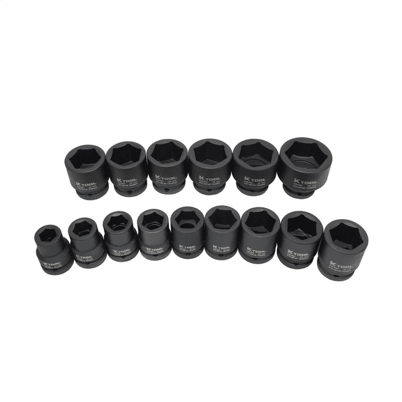 K-Tool 39100 Impact Socket Set 3/4" Drive Short Metric 15 Piece