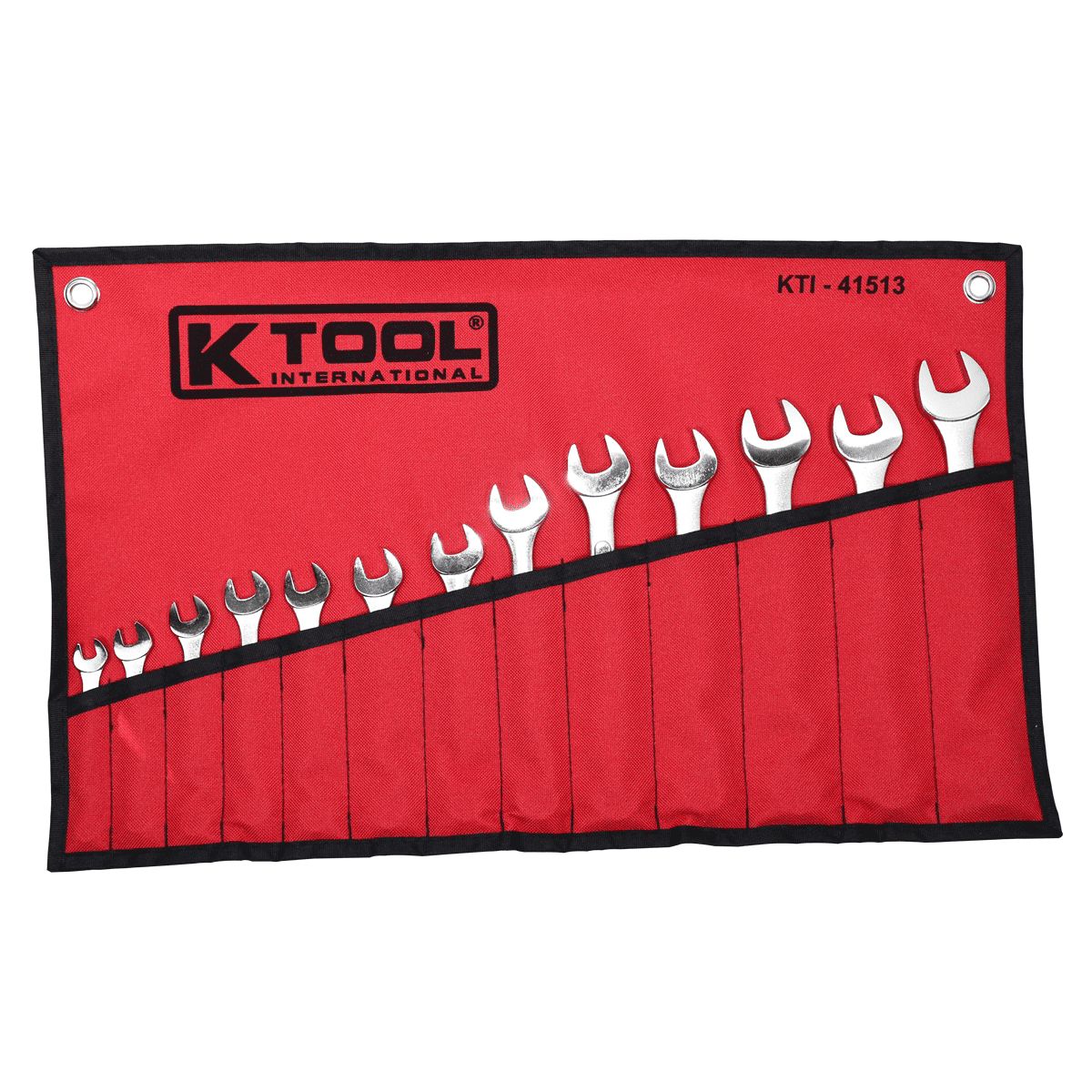 K-Tool 41513 13-pc Metric Raised Panel Combo Non-Ratcheting Wrench Set