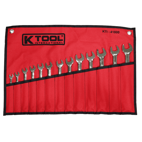 K-Tool 41800 Metric Combo Wrench Set, 13-pc, Sizes (7mm-19mm Wrenches)