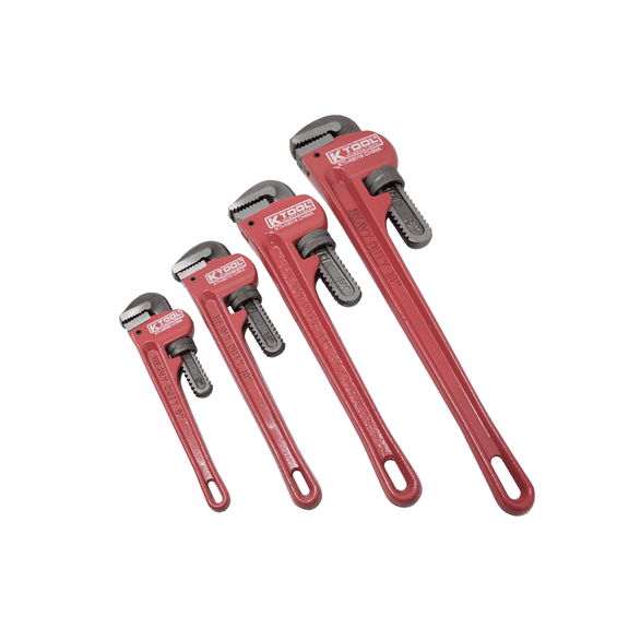K Tool International 49000 Four Piece Pipe Wrench Set Eight To Eighteen Inch