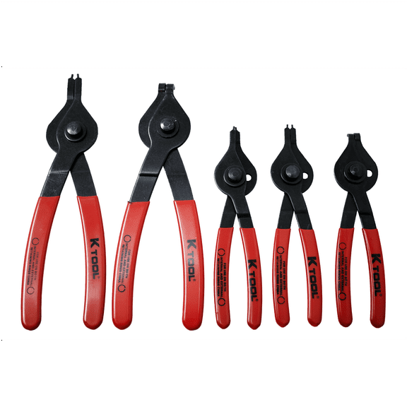 K-Tool 55001 5-pc Heavy Duty Reversible Snap Ring Plier Set