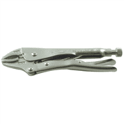K Tool International 58710 10" Curved-jaw Locking Pliers for Garages, Repair Shops and DIY, Heat-treated, Chromium Vanadium Steel, Hardened Teeth, Textured Adjusting Screw, Quick-release Trigger