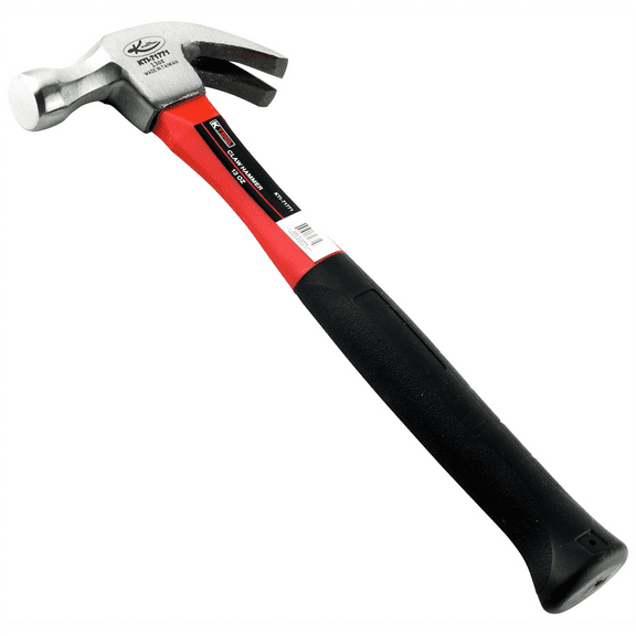 K-Tool 71771 13 oz. Fiberglass Claw Hammer with Rubber Grip
